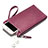 Bolso Cartera Protectora de Cuero Funda Universal Morado