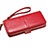 Bolso Cartera Protectora de Cuero Funda Universal Rojo