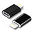 Cable Adaptador Android Micro USB a Lightning USB H01 para Apple iPad 10.2 (2020) Negro