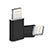 Cable Adaptador Android Micro USB a Lightning USB H01 para Apple iPad 10.2 (2020) Negro