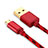 Cable Micro USB Android Universal A14 Rojo