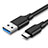 Cable Type-C Android Universal H01 para Apple iPad Pro 12.9 (2021) Gris Oscuro