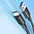 Cable Type-C Android Universal H01 para Apple iPhone 15 Plus Gris Oscuro