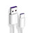 Cable Type-C Android Universal T06 para Apple iPad Air 5 10.9 (2022) Blanco