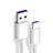 Cable Type-C Android Universal T06 para Apple iPad Pro 12.9 (2021) Blanco