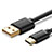 Cable Type-C Android Universal T08 para Apple iPad Air 5 10.9 (2022) Negro