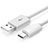 Cable Type-C Android Universal T18 para Apple iPad Pro 12.9 (2022) Blanco