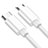 Cable USB 2.0 Android Universal 2A H02 para Apple iPad Air 5 10.9 (2022) Blanco