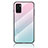 Carcasa Bumper Funda Silicona Espejo Gradiente Arco iris LS1 para Oppo A55S 5G