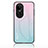 Carcasa Bumper Funda Silicona Espejo Gradiente Arco iris LS1 para Oppo Reno10 Pro 5G