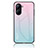 Carcasa Bumper Funda Silicona Espejo Gradiente Arco iris LS1 para Realme C33 (2023)