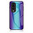 Carcasa Bumper Funda Silicona Espejo Gradiente Arco iris LS2 para Huawei Honor 70 5G