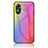 Carcasa Bumper Funda Silicona Espejo Gradiente Arco iris LS2 para Oppo A17