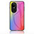 Carcasa Bumper Funda Silicona Espejo Gradiente Arco iris LS2 para Oppo Reno10 Pro 5G