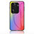 Carcasa Bumper Funda Silicona Espejo Gradiente Arco iris LS2 para Oppo Reno11 Pro 5G