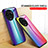 Carcasa Bumper Funda Silicona Espejo Gradiente Arco iris LS2 para Realme V50 5G