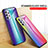 Carcasa Bumper Funda Silicona Espejo Gradiente Arco iris LS2 para Samsung Galaxy M32 5G