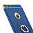 Carcasa Bumper Lujo Marco de Metal y Plastico con Anillo de dedo Soporte A01 para Apple iPhone 6 Azul