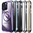 Carcasa Bumper Lujo Marco de Metal y Plastico Funda con Mag-Safe Magnetic LF2 para Apple iPhone 14