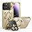 Carcasa Bumper Lujo Marco de Metal y Plastico Funda con Mag-Safe Magnetic LK4 para Apple iPhone 13 Pro