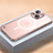 Carcasa Bumper Lujo Marco de Metal y Plastico Funda con Mag-Safe Magnetic QC1 para Apple iPhone 13