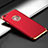 Carcasa Bumper Lujo Marco de Metal y Plastico M06 para Apple iPhone 6S Rojo