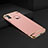 Carcasa Bumper Lujo Marco de Metal y Plastico para Apple iPhone X Oro Rosa