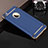 Carcasa Bumper Lujo Marco de Metal y Plastico T01 para Apple iPhone 5S Azul