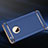 Carcasa Bumper Lujo Marco de Metal y Plastico T01 para Apple iPhone 5S Azul