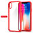 Carcasa Bumper Silicona Transparente Espejo 360 Grados para Apple iPhone Xs Max Rojo