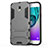 Carcasa Bumper Silicona y Plastico Mate con Soporte para Samsung Galaxy J5 (2017) Duos J530F Gris