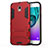 Carcasa Bumper Silicona y Plastico Mate con Soporte para Samsung Galaxy J5 (2017) Duos J530F Rojo