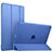 Carcasa de Cuero Cartera con Soporte L01 para Apple New iPad 9.7 (2018) Azul