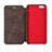 Carcasa de Cuero Cartera con Soporte L04 para Apple iPhone 6 Marron