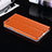 Carcasa de Cuero Cartera con Soporte para Apple iPhone 6S Naranja