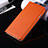 Carcasa de Cuero Cartera con Soporte para Apple iPhone 6S Naranja