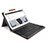 Carcasa de Cuero Cartera con Teclado para Huawei MediaPad M2 10.0 M2-A01 M2-A01W M2-A01L Marron