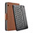 Carcasa de Cuero Cartera con Teclado para Huawei MediaPad T3 10 AGS-L09 AGS-W09 Marron