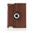 Carcasa de Cuero Giratoria con Soporte para Apple iPad 3 Marron