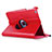 Carcasa de Cuero Giratoria con Soporte para Apple iPad Mini 3 Rojo