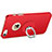 Carcasa Dura Plastico Rigida Mate con Anillo de dedo Soporte para Apple iPhone 5 Rojo