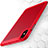 Carcasa Dura Plastico Rigida Perforada para Apple iPhone X Rojo