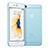 Carcasa Dura Ultrafina Transparente Mate para Apple iPhone 6 Azul Cielo