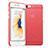 Carcasa Dura Ultrafina Transparente Mate para Apple iPhone 6 Plus Rojo