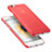 Carcasa Dura Ultrafina Transparente Mate para Apple iPhone 6 Plus Rojo