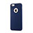 Carcasa Silicona Goma con Agujero para Apple iPhone 5 Azul