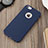 Carcasa Silicona Goma con Agujero para Apple iPhone 5S Azul