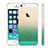 Carcasa Silicona Ultrafina Transparente Gradiente para Apple iPhone 5 Verde