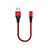 Cargador Cable USB Carga y Datos 30cm D16 para Apple iPad Pro 12.9 Rojo