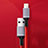 Cargador Cable USB Carga y Datos C03 para Apple iPad Air 4 10.9 (2020) Rojo